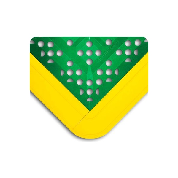 Tennesee Mat Co Wearwell F.I.T. Emergency Eyewash Kit 5/8in Thick 2.25' x 2.5' Green/Yellow Edging 546.58x27x30GNYL - main